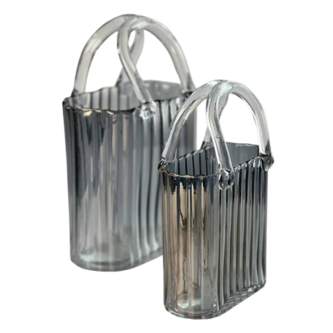 Ваза "Graphite bag" 22см.