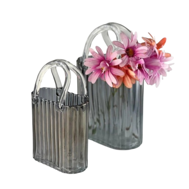 Ваза "Graphite bag" 27см.