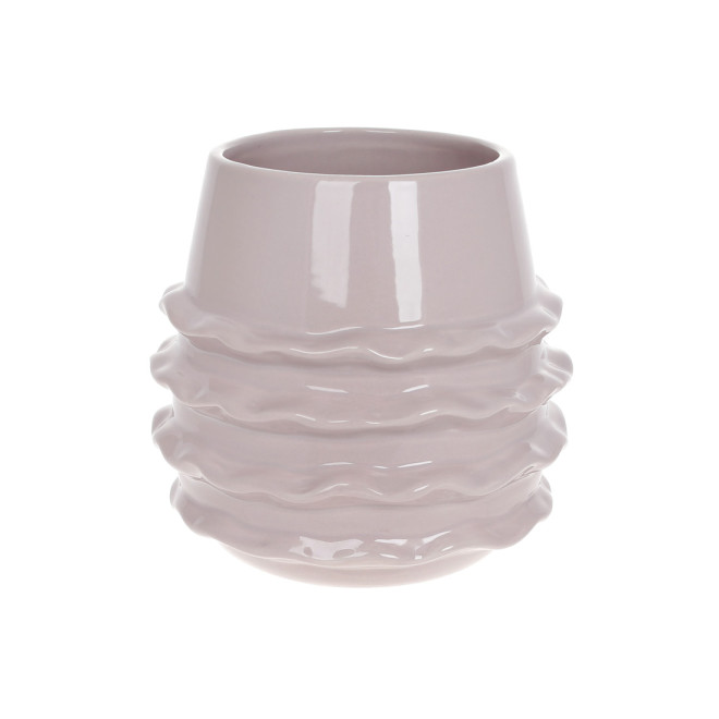 Ваза керамічна,світло-рожева, 17см.