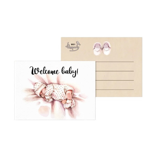 Листівка міні " Welcome baby ! "