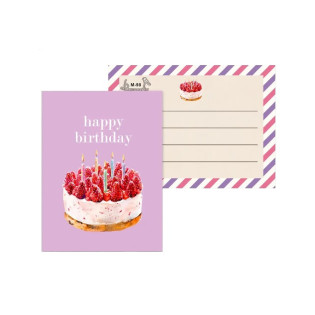 Листівка міні " happy birthday ", тортик
