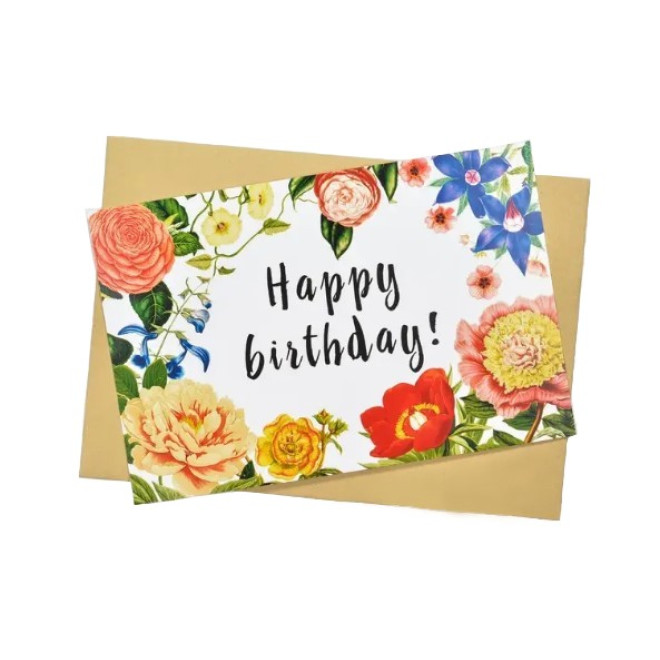 Листівка " Happy Birthday " квіти-1