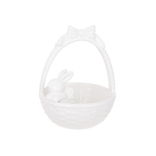 Цукерниця-кашпо " Зайка в кошелику ", 16 см