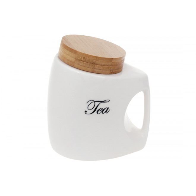Банка фарфорова з бамбуковою кришкою Tea, 1л