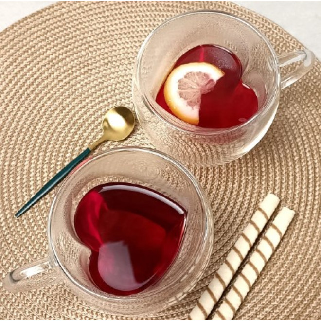 Чашка 180мл Сердечко з подвійною стінкою