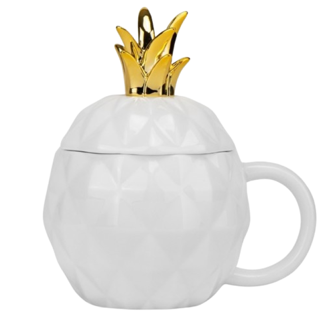 Чашка "Ананас"  400 мл, біла