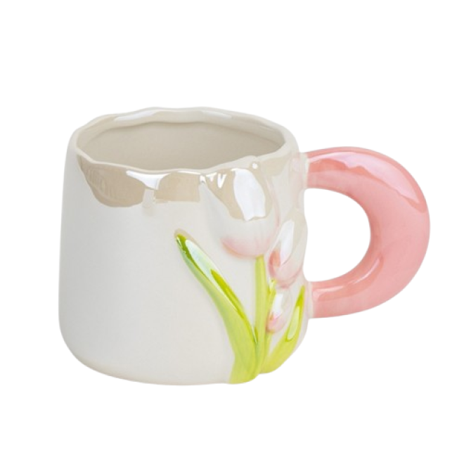 Чашка "Рожеві тюльпани" 400 мл