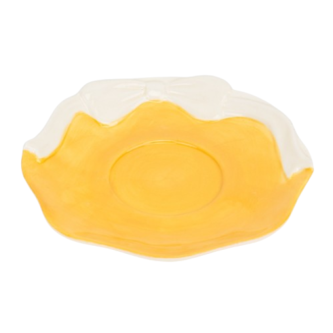 Чашка з блюдцем "Wonderful day" жовта 300 мл