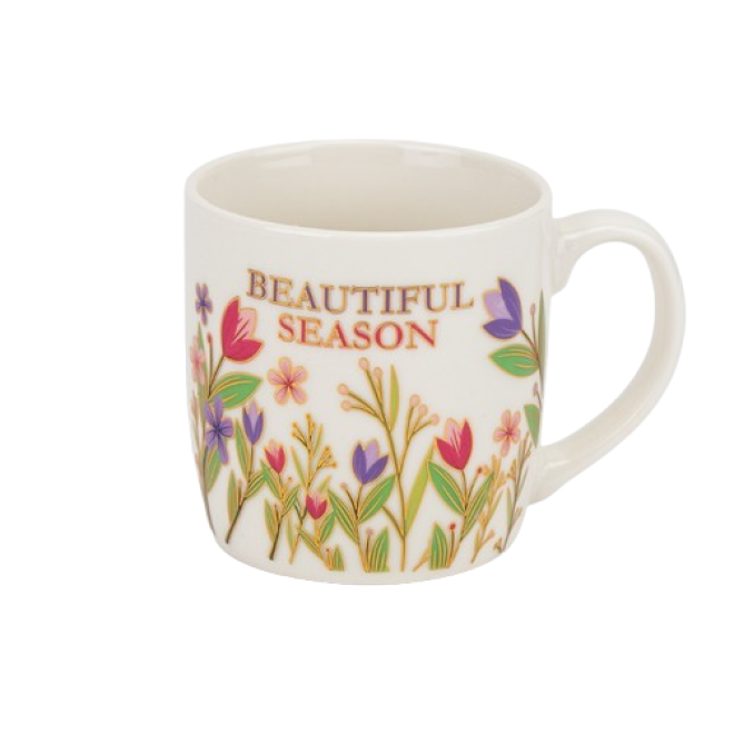 Чашка з блюдцем та ложечкою "Beautiful season-2", 400 мл.