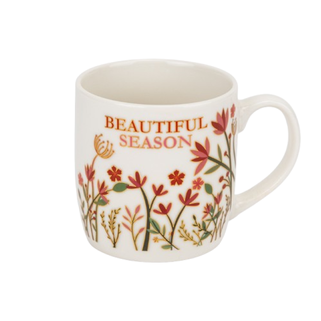 Чашка з блюдцем та ложечкою "Beautiful season-3", 400 мл.