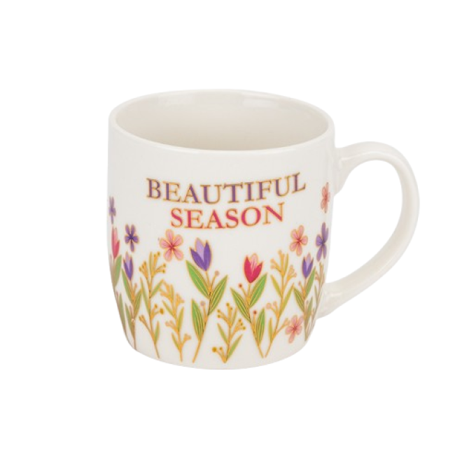 Чашка з блюдцем та ложечкою "Beautiful season-4", 400 мл.