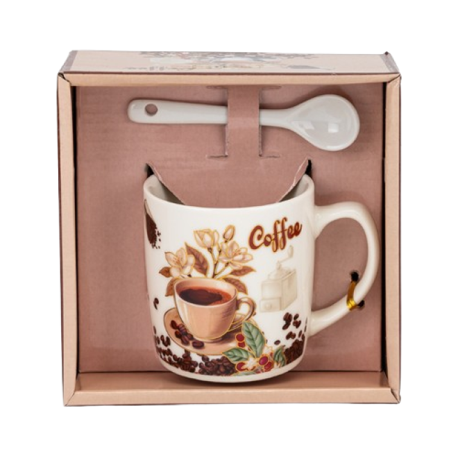Чашка з ложечкою "Coffee-1", 200 мл.