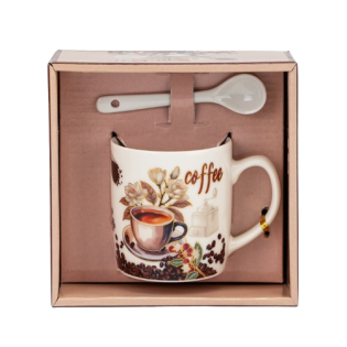 Чашка з ложечкою "Coffee-3", 200 мл.
