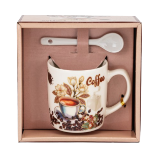 Чашка з ложечкою "Coffee-4", 200 мл.