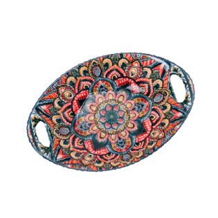 Салатник з ручками "Boho" синій, 500мл.