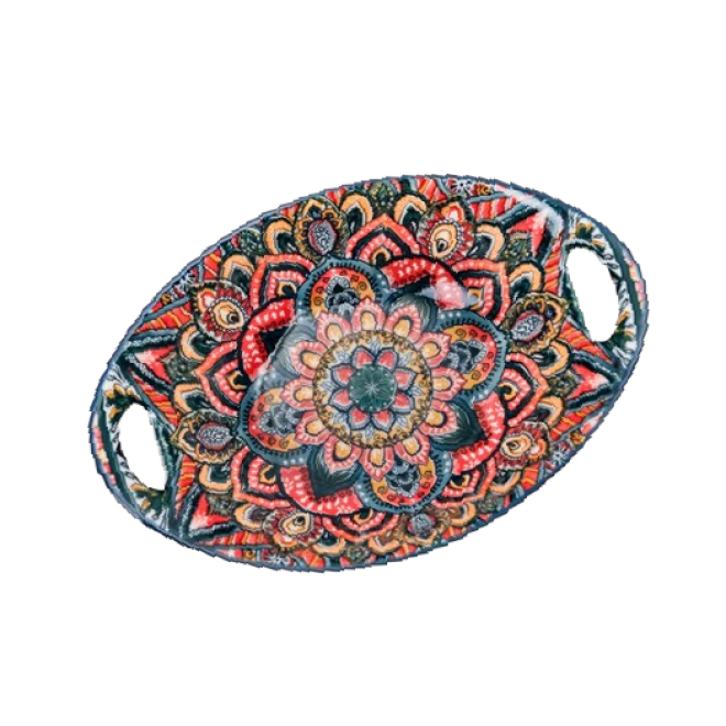 Салатник з ручками "Boho" синій, 500мл.