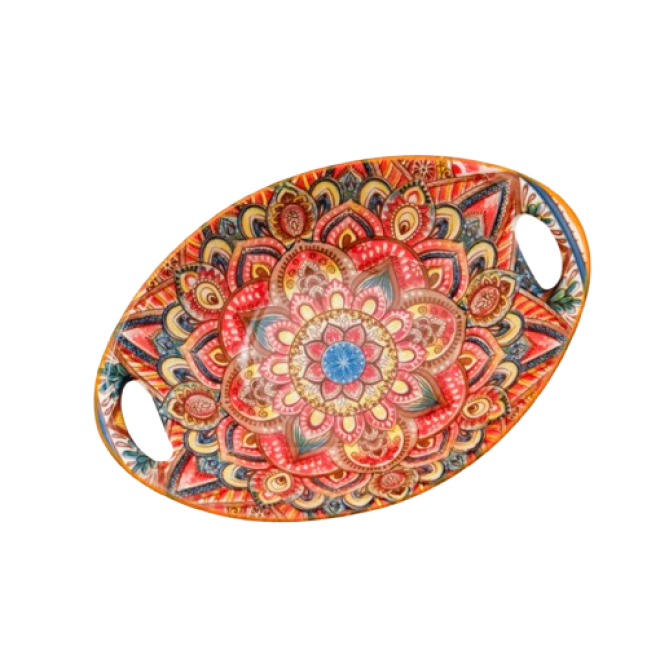 Салатник з ручками "Boho" жовтий, 500мл.
