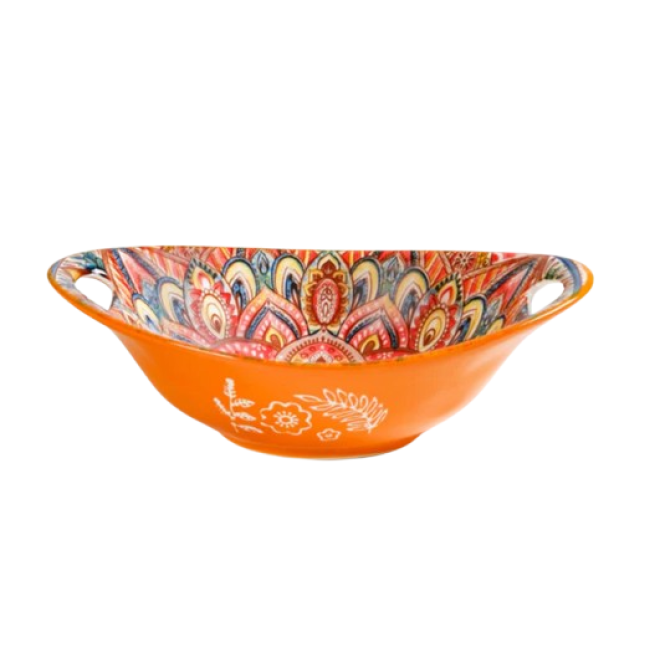 Салатник з ручками "Boho" жовтий, 500мл.