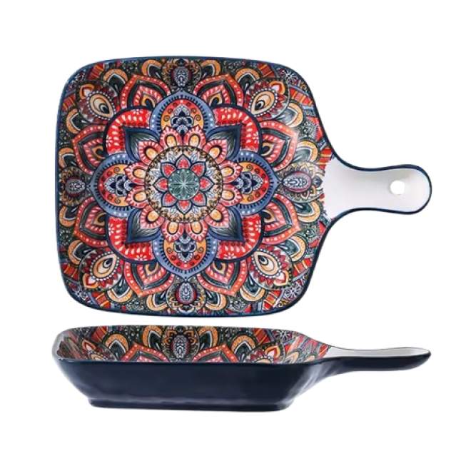 Салатник з ручкою "Boho" синій, 23см.