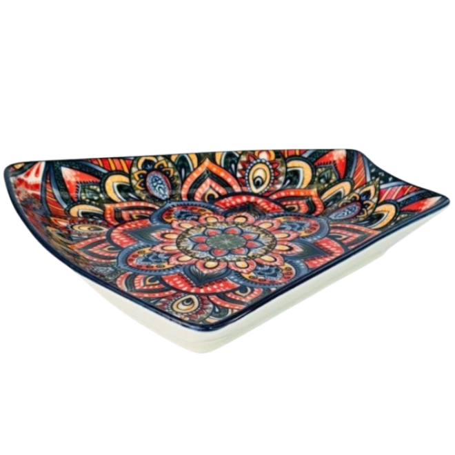 Блюдо-сегмент "Boho" синє 22,5см.