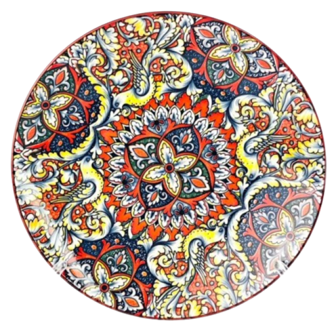 Тарілка "Boho" червона, 22см.