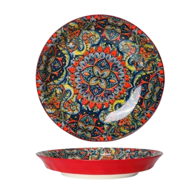 Тарілка глибока "Boho" червона, 700мл.