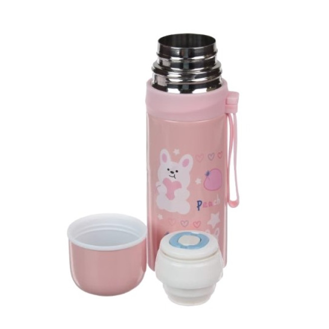 Термос дитячий "Зайка" 350мл, рожевий